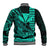 (Custom Personalised) Kakau Polynesian Tribal Hawaiian Turtle with Kanaka Maoli Turquoise Baseball Jacket LT9 - Polynesian Pride