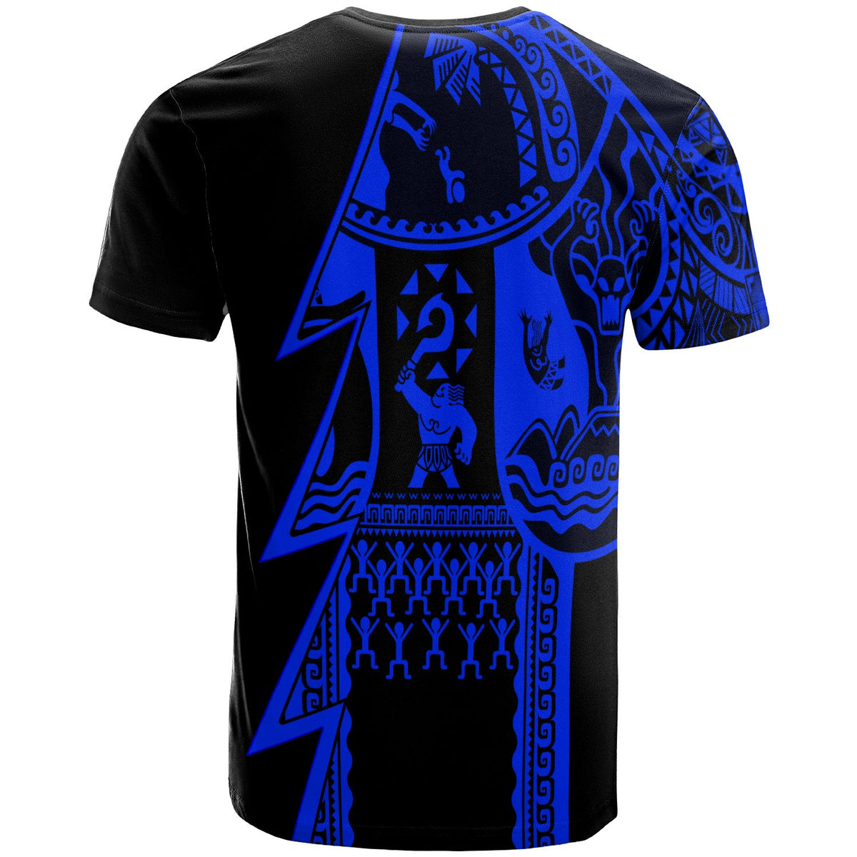 Samoa Premium T Shirt Samoa Coat Of Arms Polynesian Tattoo Blue New - Polynesian Pride