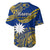 Nauru Polynesian Hibiscus Naoero Flag Color Baseball Jersey LT14 - Polynesian Pride