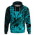 Custom Kakau Polynesian Tribal Hawaiian Turtle with Kanaka Maoli Teal Hoodie LT9 - Polynesian Pride