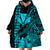 Kakau Polynesian Tribal Hawaiian Turtle with Kanaka Maoli Teal Wearable Blanket Hoodie LT9 - Polynesian Pride