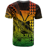 Custom Kakau Polynesian Tribal Hawaiian Turtle with Kanaka Maoli Reggae T Shirt LT9 - Polynesian Pride