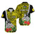 (Custom Personalised) New Caledonia Polynesian Coat Of Arms Mix Tropical Flowers Hawaiian Shirt LT14 Yellow - Polynesian Pride