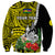 (Custom Personalised) New Caledonia Polynesian Coat Of Arms Mix Tropical Flowers Sweatshirt LT14 - Polynesian Pride