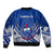 Samoan Rugby Manu Samoa 7s Polynesian Pattern Sleeve Zip Bomber Jacket LT14 - Polynesian Pride