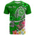 Tahiti Custom T Shirt Turtle Plumeria (Green) Unisex Green - Polynesian Pride