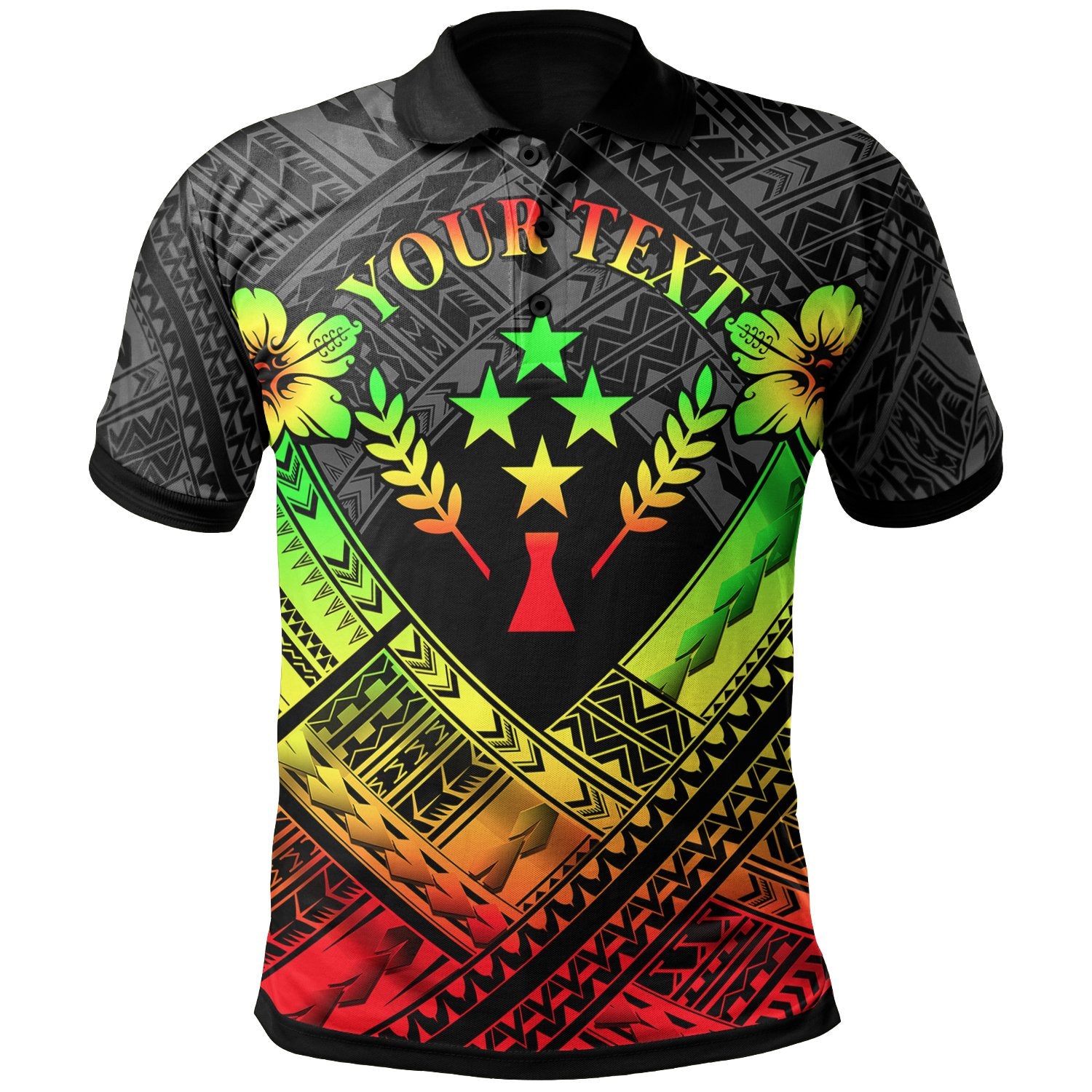 Kosrae Polynesian Custom Polo Shirt Kosrae Reggae Camisole Hibiscus Style Unisex Reggae - Polynesian Pride