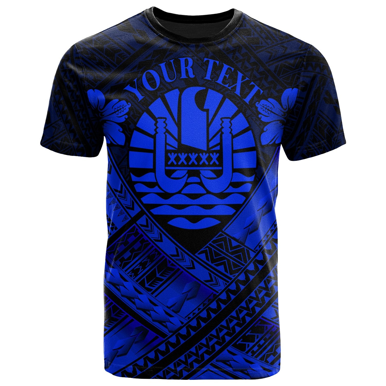 Tahiti Custom Polynesian T Shirt Tahiti Blue Seal Camisole Hibiscus Style Unisex Blue - Polynesian Pride