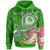 SM Custom Hoodie Turtle Plumeria (Green) Unisex Gold - Polynesian Pride