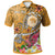 FSM Custom Polo Shirt Turtle Plumeria (Gold) Unisex Gold - Polynesian Pride