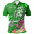 Tonga Custom Polo Shirt Turtle Plumeria (Green) Unisex Green - Polynesian Pride