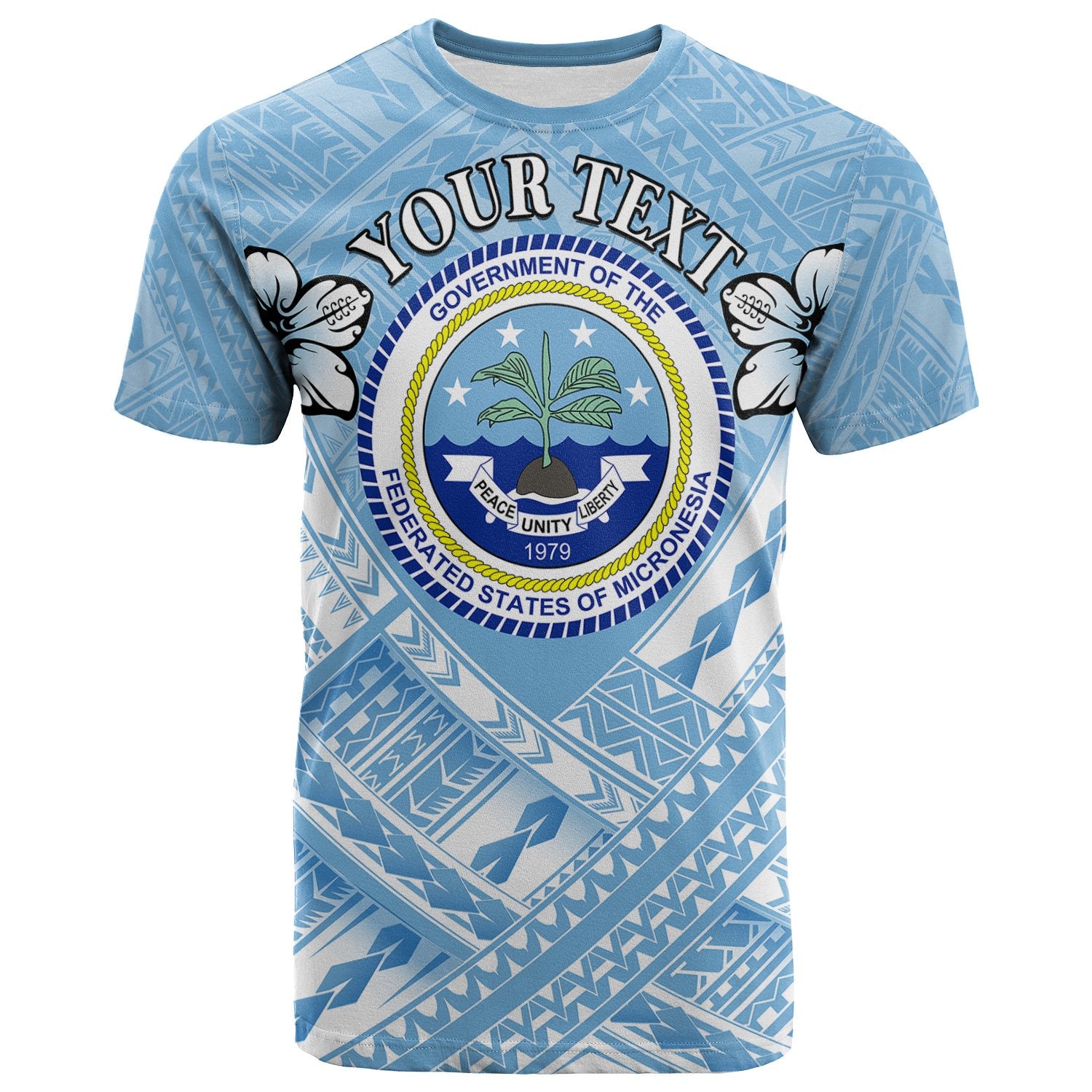 Federated States of Micronesia Custom T Shirt Federated States of Micronesia Flag Camisole Hibiscus Style Unisex Blue - Polynesian Pride