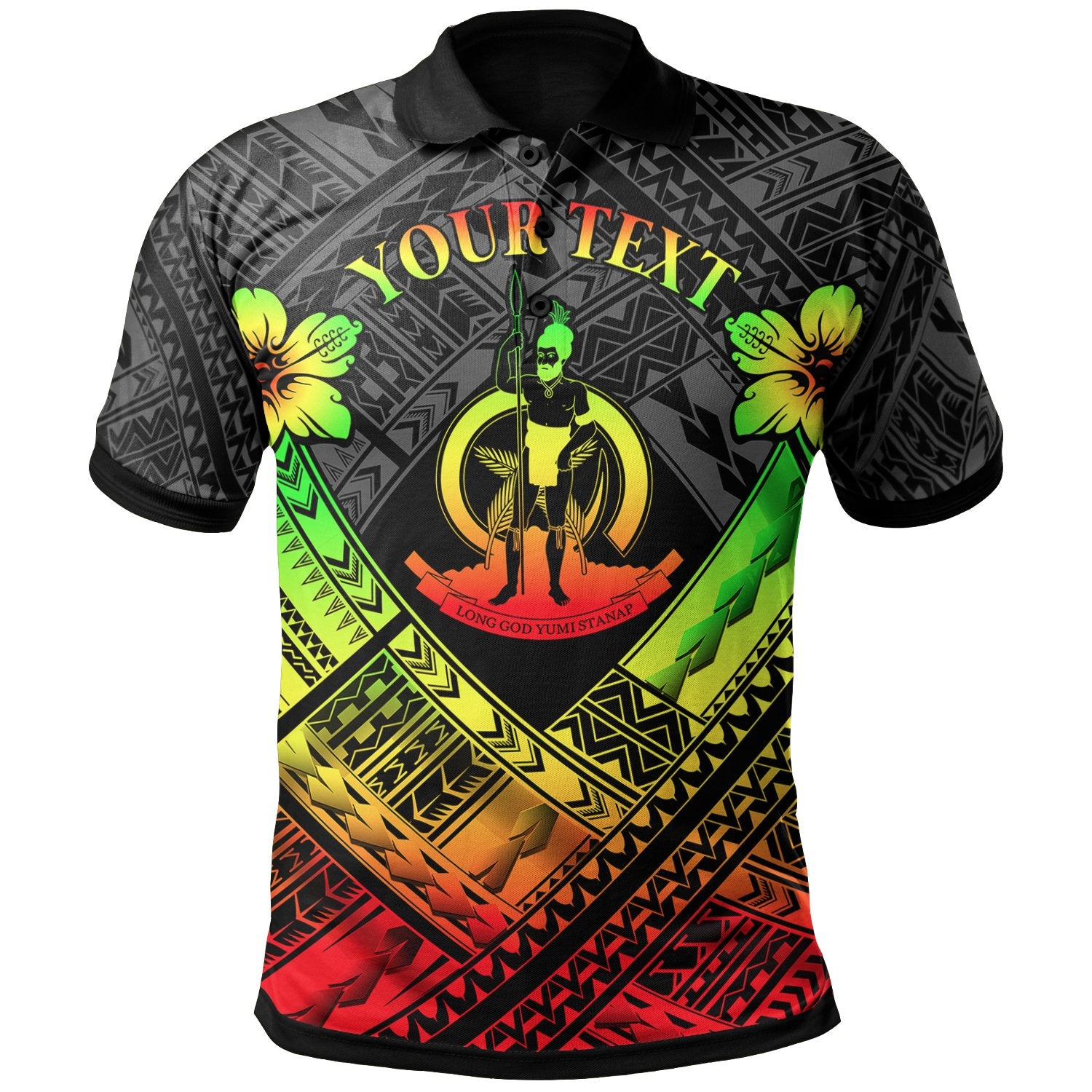 Vanuatu Custom Polynesian Polo Shirt Vanuatu Reggae Seal Camisole Hibiscus Style Unisex Reggae - Polynesian Pride