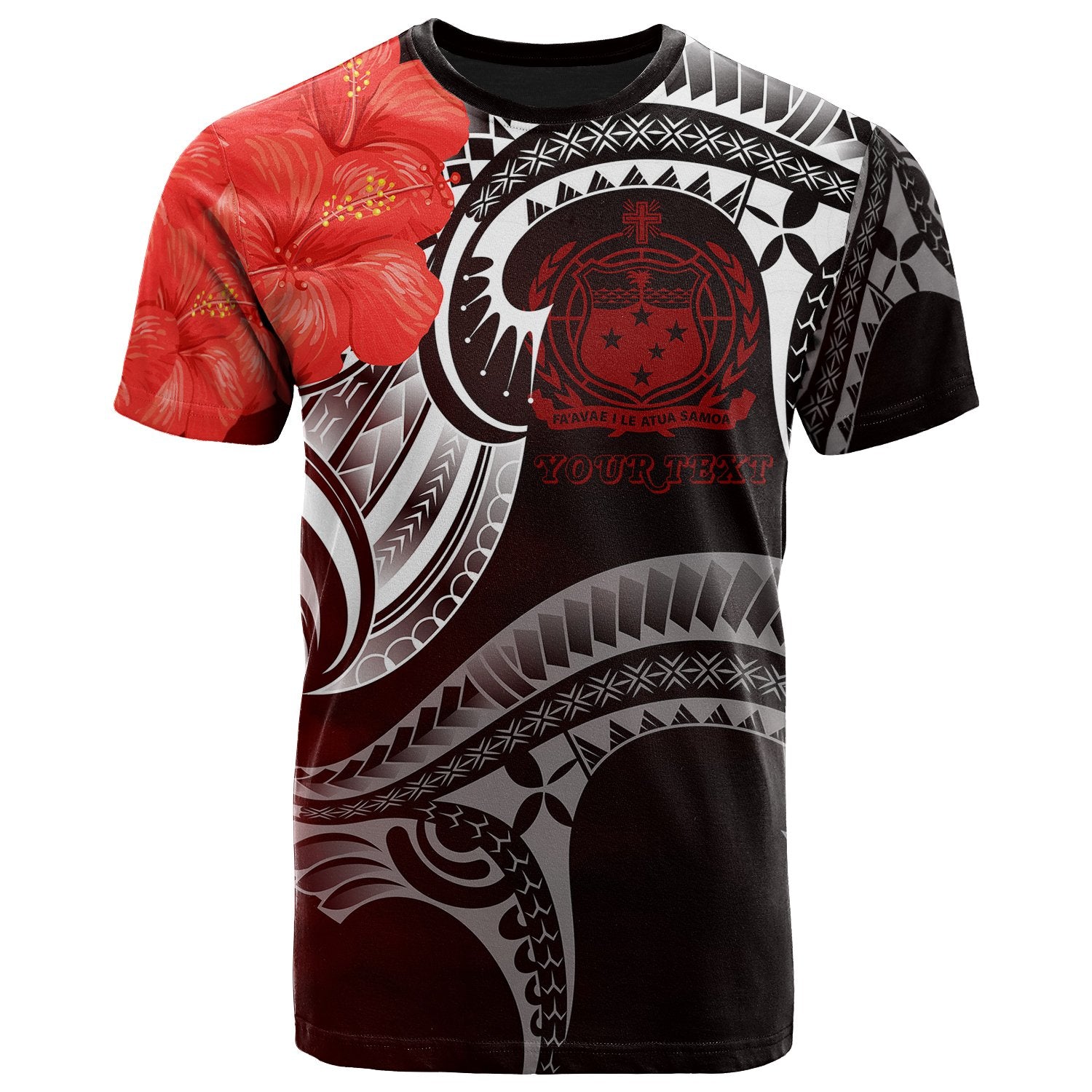 Samoa Custom T Shirt Samoa Seal Wave Style (Red) Unisex Red - Polynesian Pride