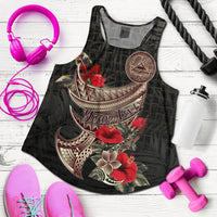 American Samoa Custom Personalised Women's Racerback Tank - Polynesian Tribal Vintage Style - Polynesian Pride