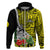 Custom New Caledonia Polynesian Coat of Arms Mix Tropical Flowers Hoodie LT14 - Polynesian Pride