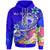 Samoa Custom Zip up Hoodie Turtle Plumeria (Blue) Unisex Blue - Polynesian Pride