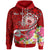 Samoa Custom Zip up Hoodie Turtle Plumeria (Red) Unisex Red - Polynesian Pride