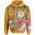 FSM Custom Zip up Hoodie Turtle Plumeria (Gold) Unisex - Polynesian Pride