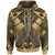 Kosrae Zip up Hoodie Gold Seal with Polynesian Tattoo Unisex Gold - Polynesian Pride