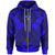 Kosrae Zip up Hoodie Blue Seal with Polynesian Tattoo Unisex Blue - Polynesian Pride