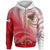 American Samoa Polynesian Zip up Hoodie Bald Eagle (Red) Unisex Red - Polynesian Pride