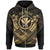 Hawaii Zip up Hoodie Gold Kanaka Maoli Polynesian Patterns Unisex Gold - Polynesian Pride