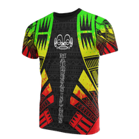Marquesas Islands T Shirt Marquesas Islands Tiki Face Polynesian Tattoo Reggae Style Unisex Reggae - Polynesian Pride