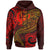 Pohnpei Hoodie Red Shark Polynesian Tattoo Unisex Red - Polynesian Pride