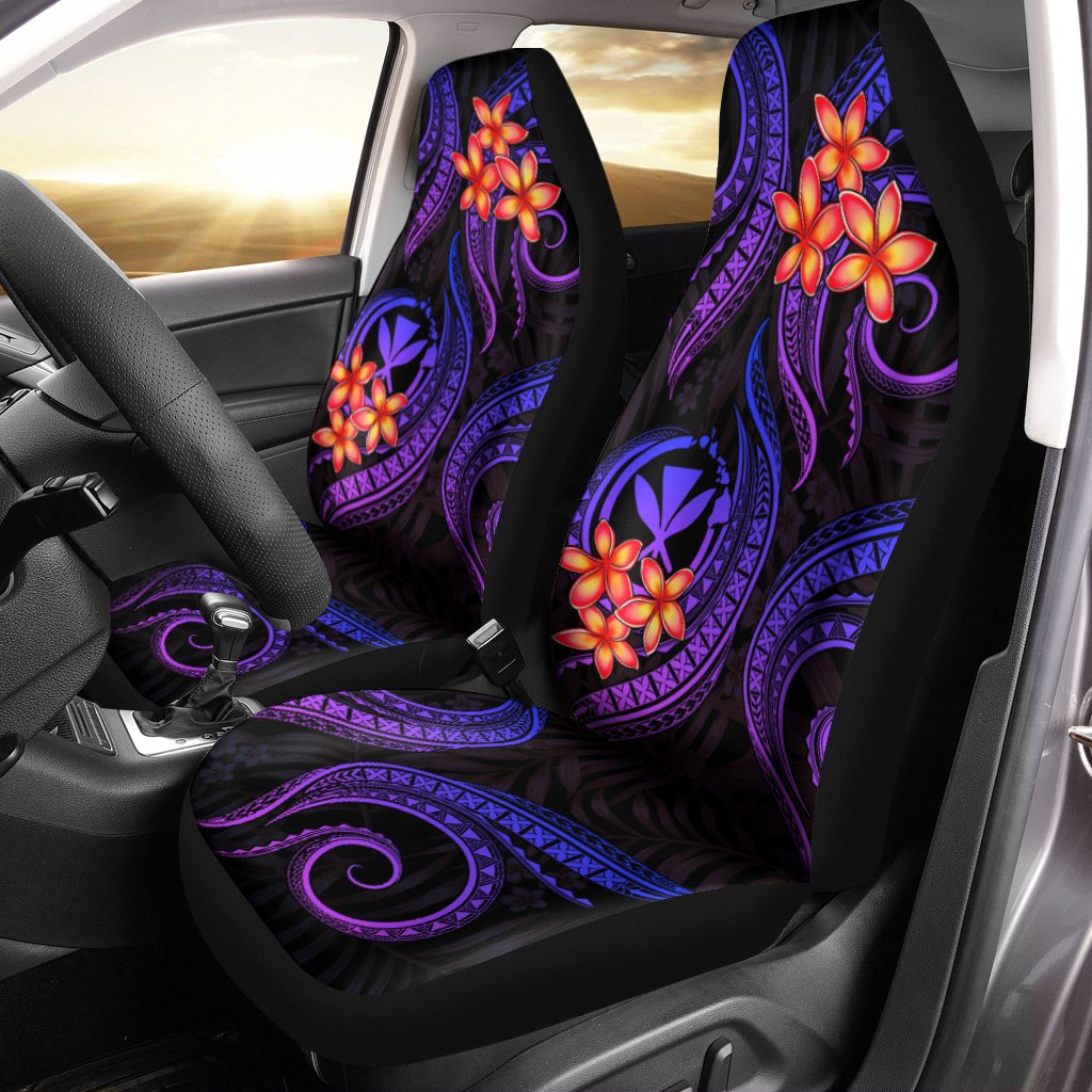 Polynesian Hawaii Car Seat Covers - Violet Plumeria Universal Fit Violet - Polynesian Pride