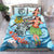 Tuvalu Bedding Set - Polynesian Girls With Shark Blue - Polynesian Pride