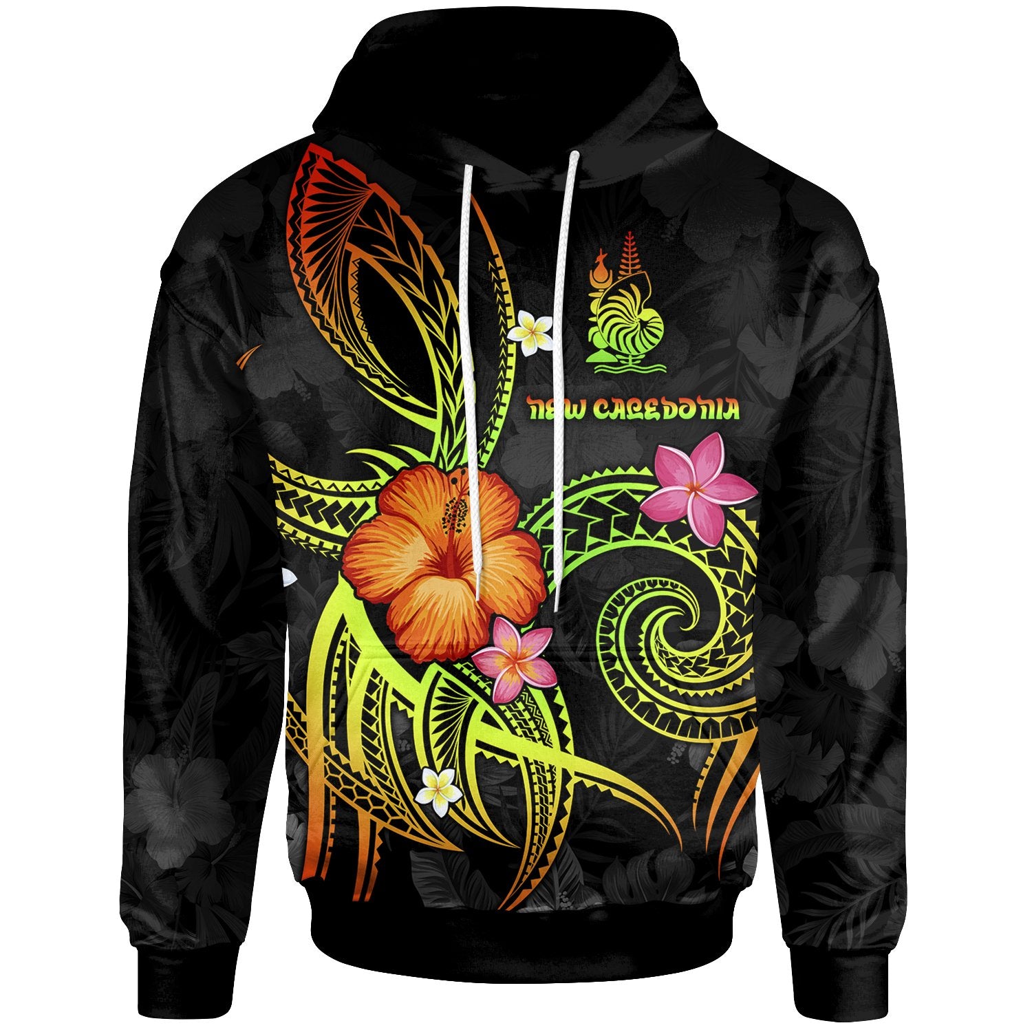 New Caledonia Polynesian Hoodie Legend of New Caledonia (Reggae) Unisex Reggae - Polynesian Pride