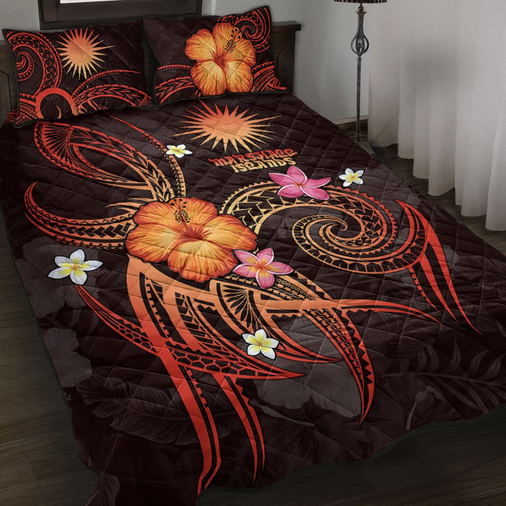 Marshall Islands Polynesian Quilt Bed Set - Legend of Marshall Islands (Red) Red - Polynesian Pride