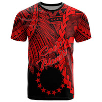 Cook Islands T Shirt Tribal Wave Tattoo Red Unisex Red - Polynesian Pride
