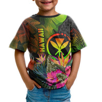 Polynesian Hawaii Kanaka Maoli Polynesian T Shirt Hibiscus and Banana Leaves - Polynesian Pride