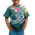 Tonga Polynesian T Shirt Summer Plumeria (Turquoise) - Polynesian Pride