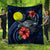 Palau Polynesian Premium Quilt - Blue Turtle Hibiscus Blue - Polynesian Pride