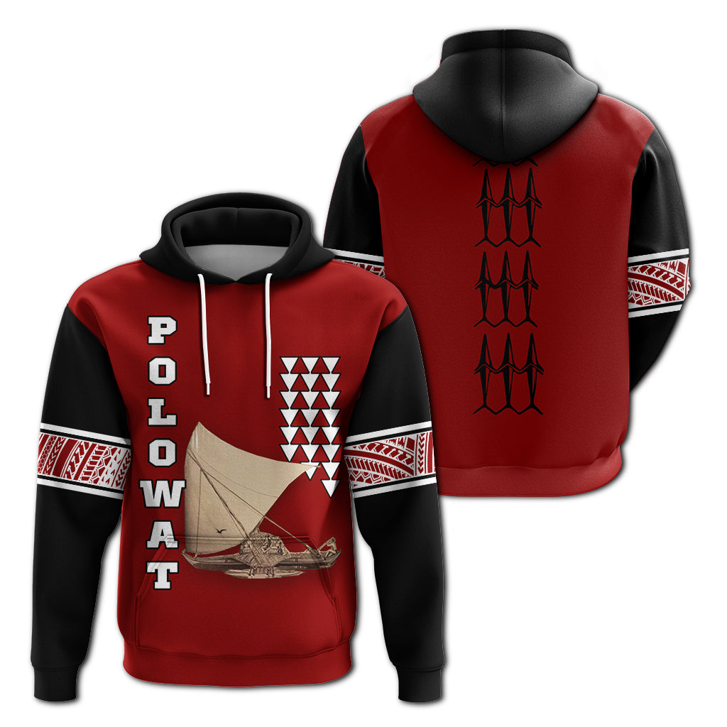 Hawaii Hoodie Custom Polowat LT12 Unisex Red - Polynesian Pride