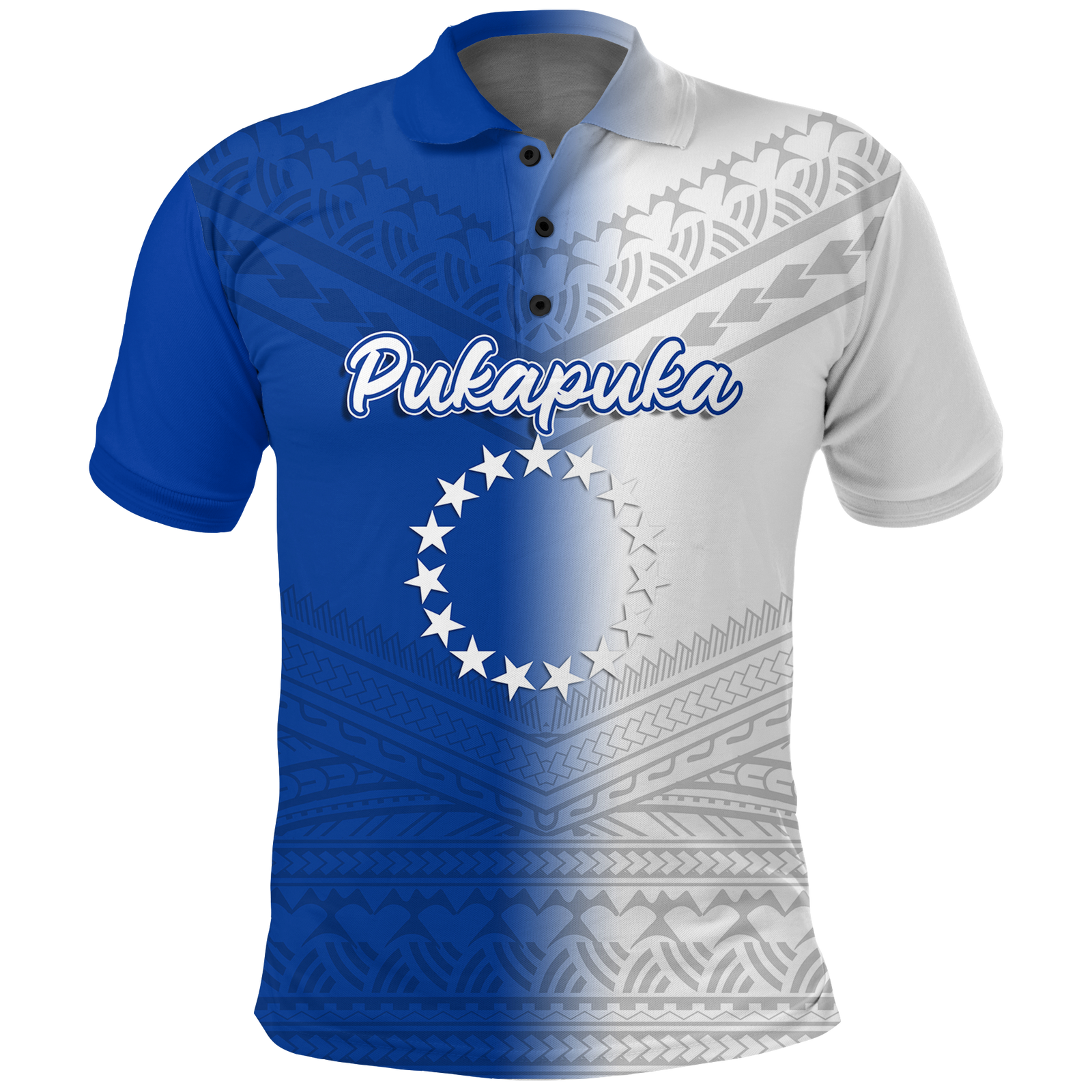 (Custom Personalised) Pukapuka Cook Islands Pride Polo Shirt - LT12 Unisex Blue - Polynesian Pride