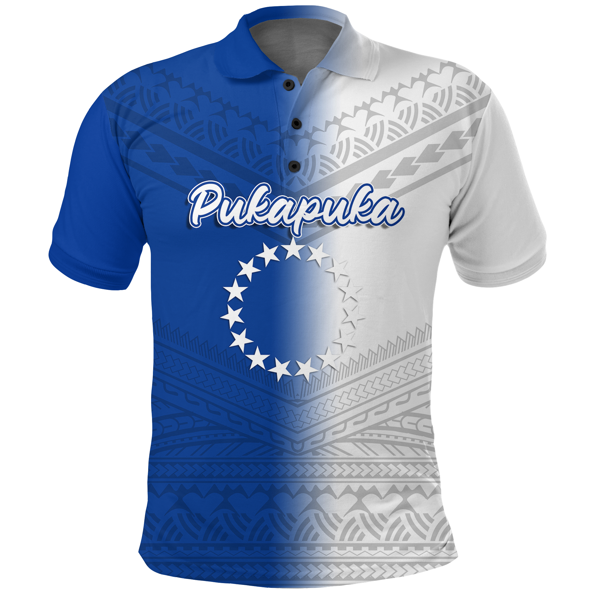 (Custom Personalised) Pukapuka Cook Islands Pride Polo Shirt - LT12 Unisex Blue - Polynesian Pride