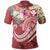 Polynesian Hawaii Kanaka Maoli Polo Summer Plumeria (Red) Unisex Red - Polynesian Pride