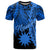 Nauru Polynesian T Shirt Tribal Wave Tattoo Blue Unisex Blue - Polynesian Pride