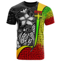 Fiji Polynesian T Shirt Reggae Turtle with Hook Unisex Reggae - Polynesian Pride