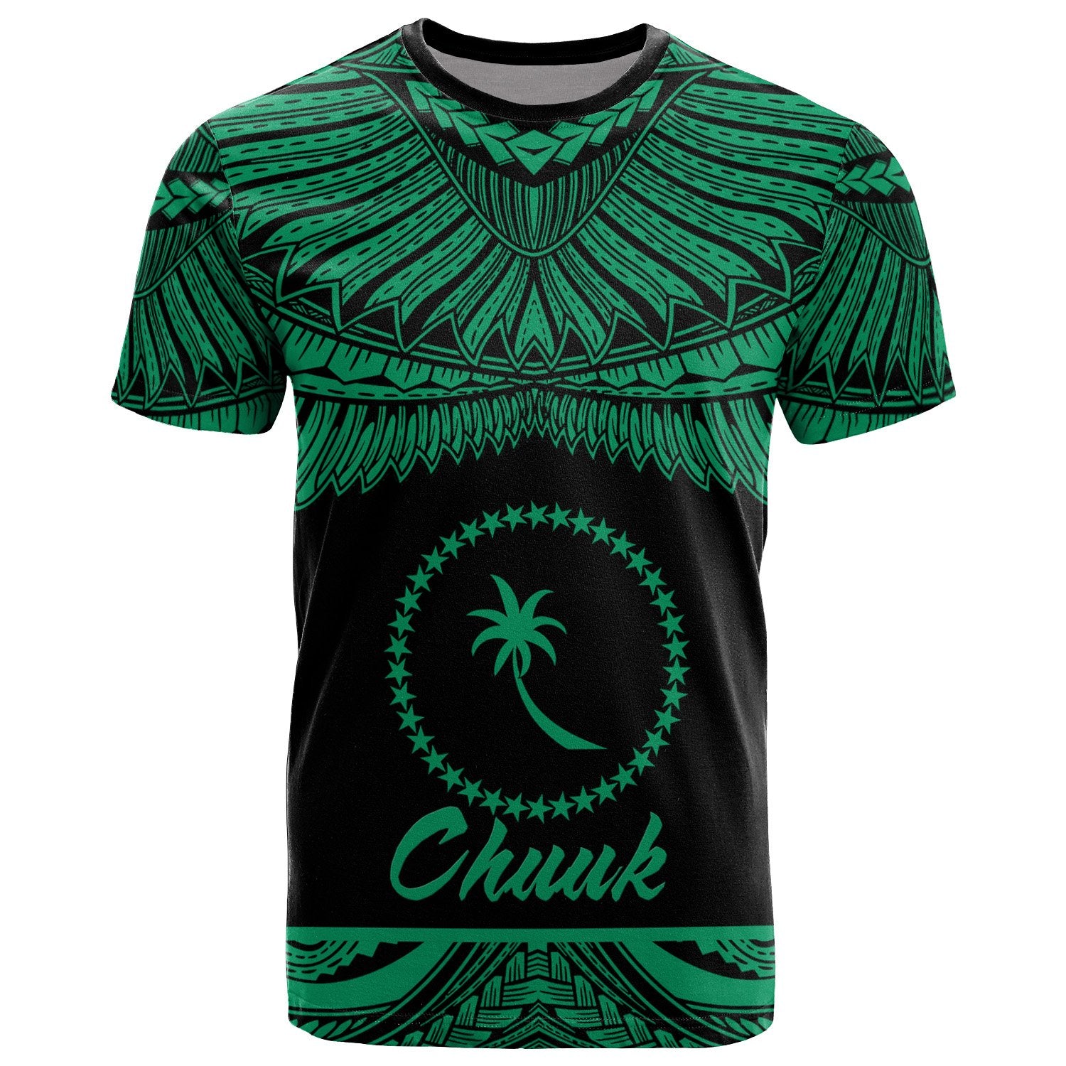 Chuuk Polynesian T Shirt Chuuk Pride Green Version Unisex Green - Polynesian Pride