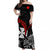 Wallis et Futuna Off Shoulder Long Dress Polynesian Pattern and Hibiscus Flowers Version Black LT13 Long Dress Black - Polynesian Pride