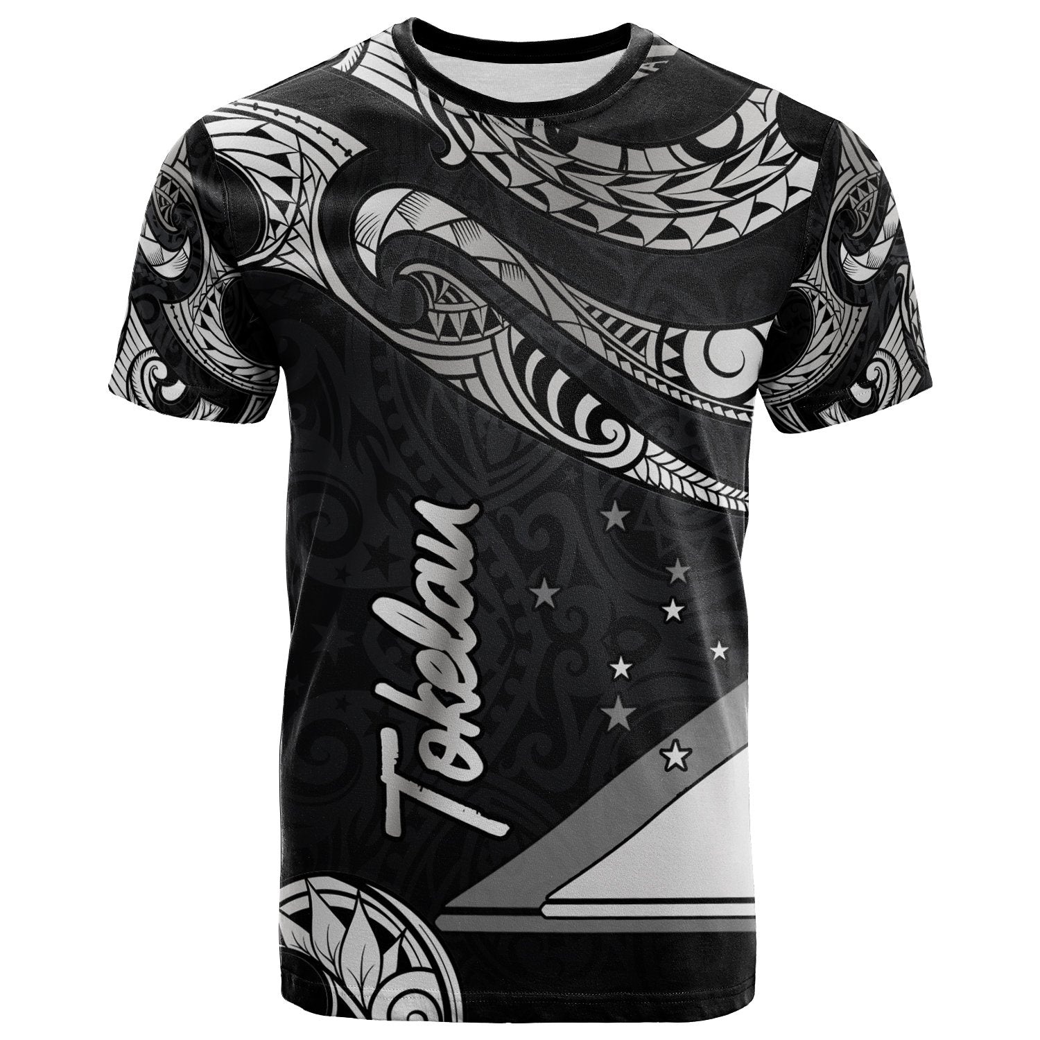 Tokelau Polynesian T Shirt Polynesian Tattoo White Version Unisex Art - Polynesian Pride