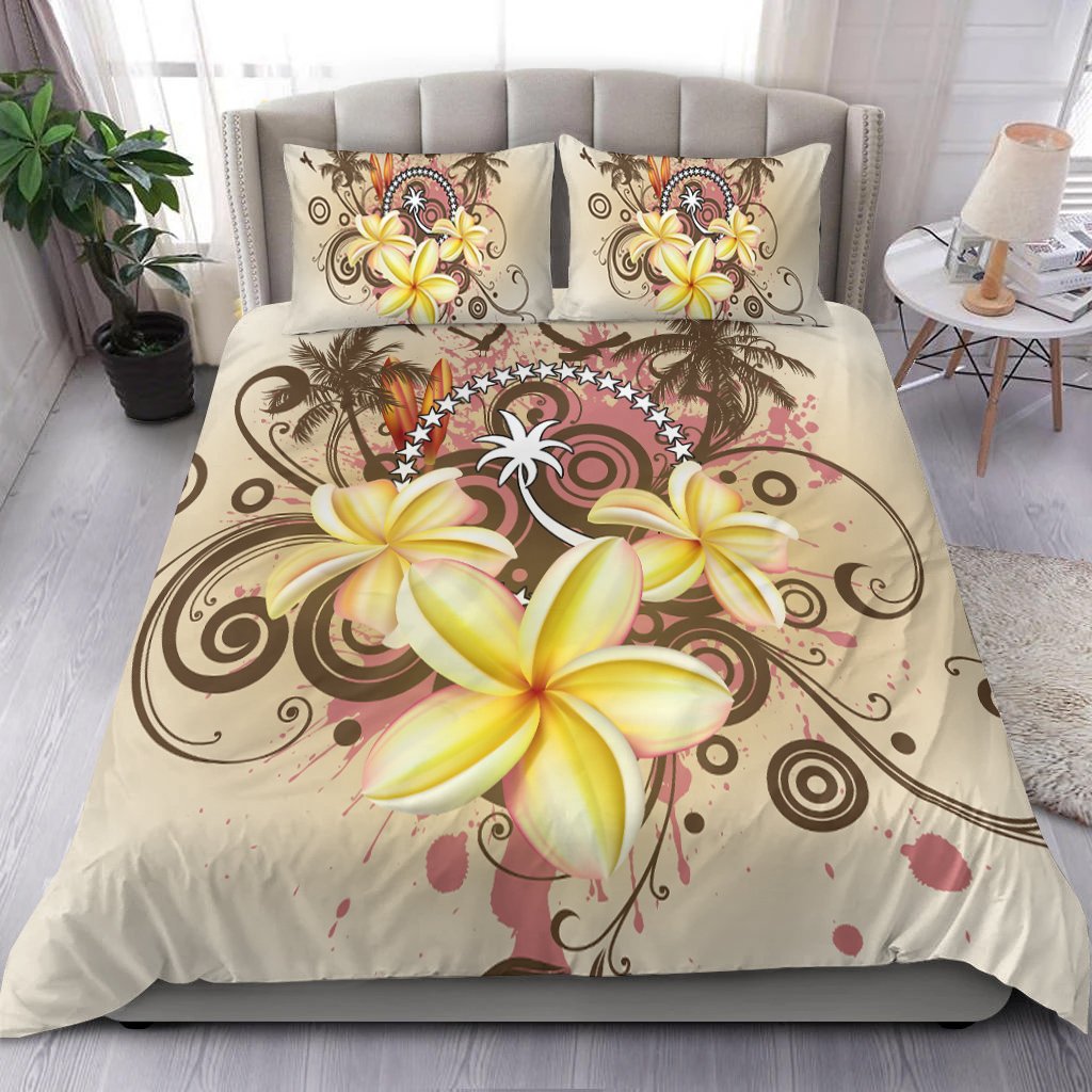 Chuuk Micronesia Bedding Set - Summer Tropical White - Polynesian Pride