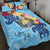 Nauru Custom Personalised Quilt Bed Set - Tropical Style Blue - Polynesian Pride