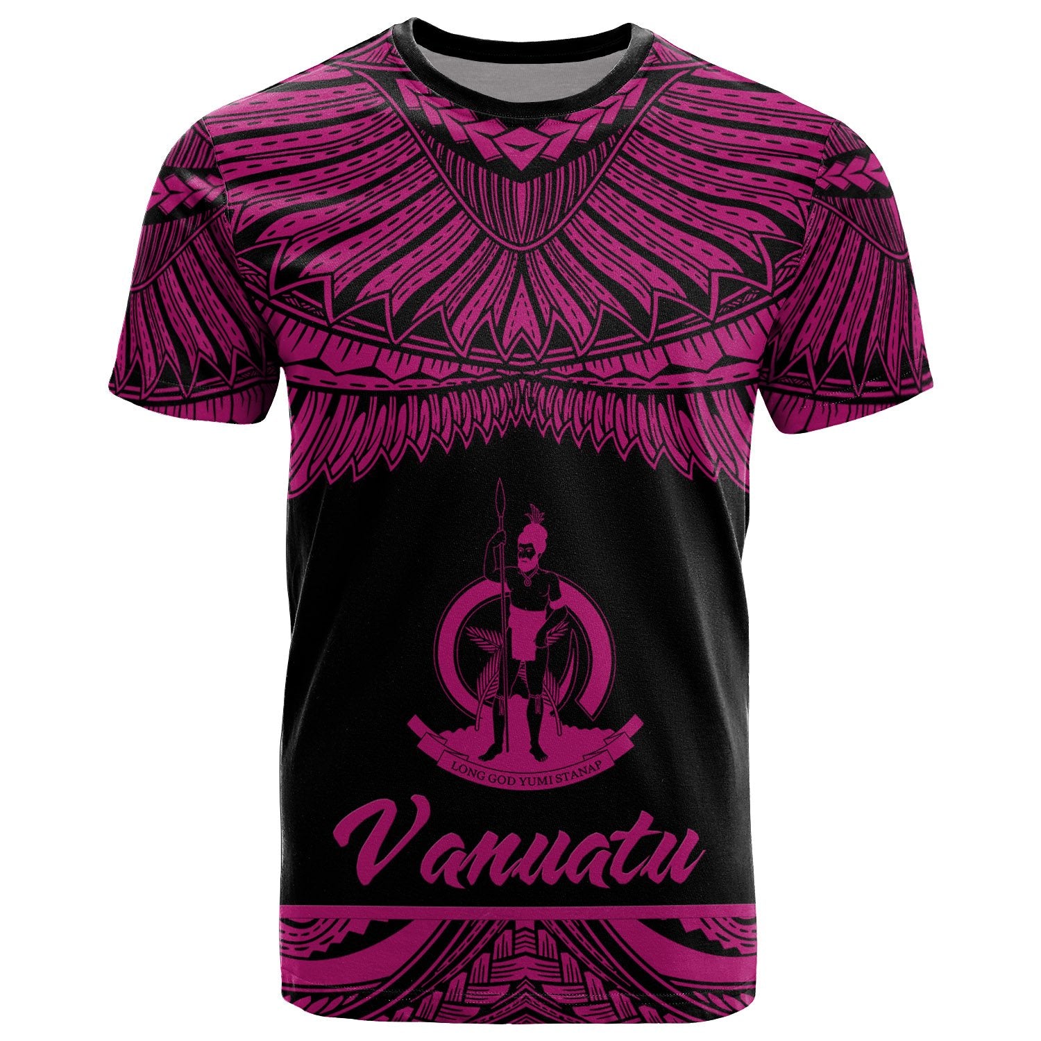 Vanuatu Polynesian T Shirt Vanuatuan Pride Pink Version Unisex Pink - Polynesian Pride