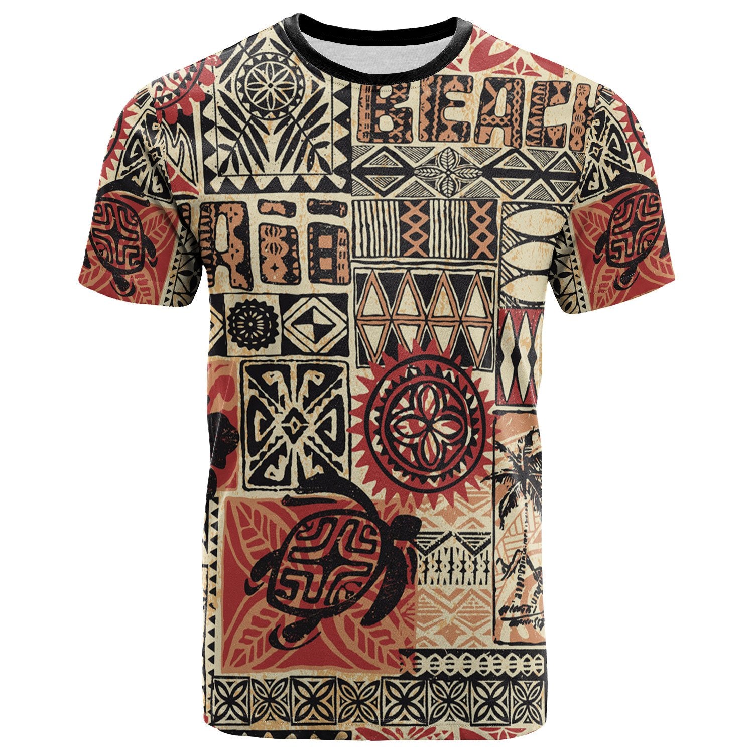 Hawaii Shirt Hawaiian Style Tribal Fabric Patchwork Unisex Art - Polynesian Pride